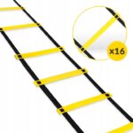 Koordineringsstige 8 m 16 trinn slitesterk polyester for agility og fotballtrening